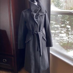 Cole Haan long herringbone coat
